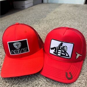 Ariat Red Trucker Caps - Red